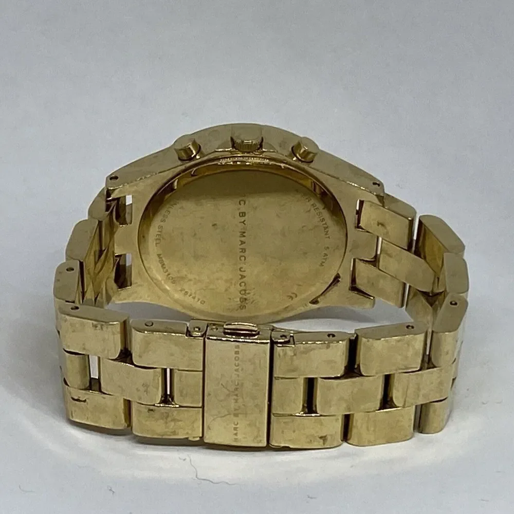 Marc Jacobs MBM3105 Women's Gold Stainless Steel Analog Dial Quartz Watch XX899
